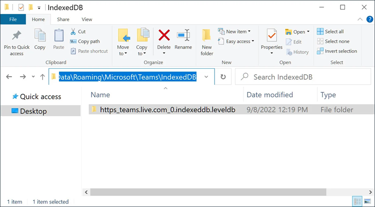 Microsoft Teams log folder Source