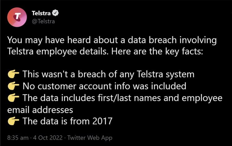 Telstra Telecom Data leaks